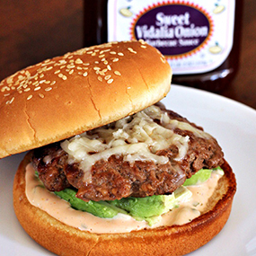 BBQ Monterey Jack & Avocado Burgers 